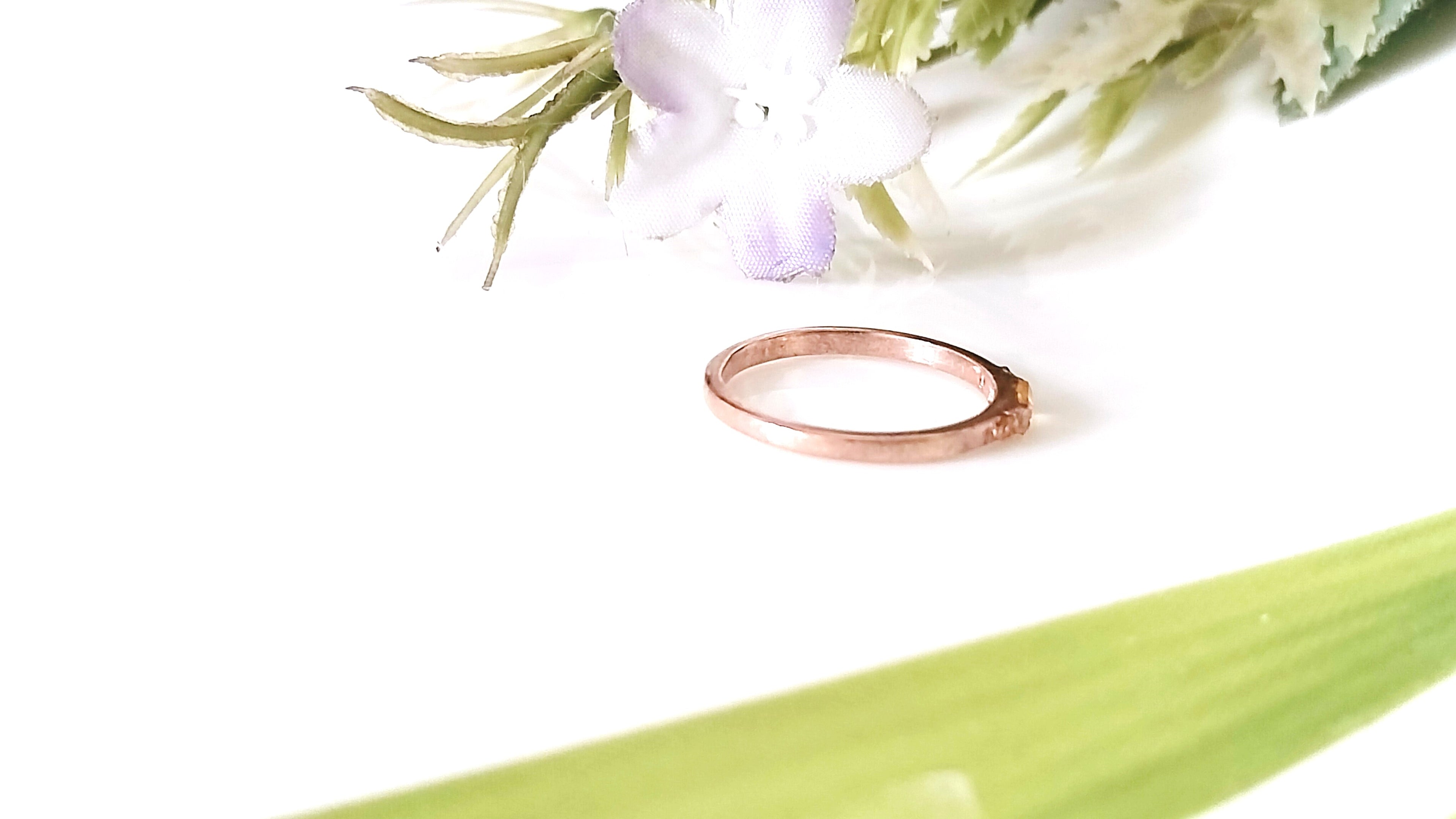 Yellow Topaz Baguette Rose Gold Ring, Minimalist Baguette Ring, Stacking Ring
