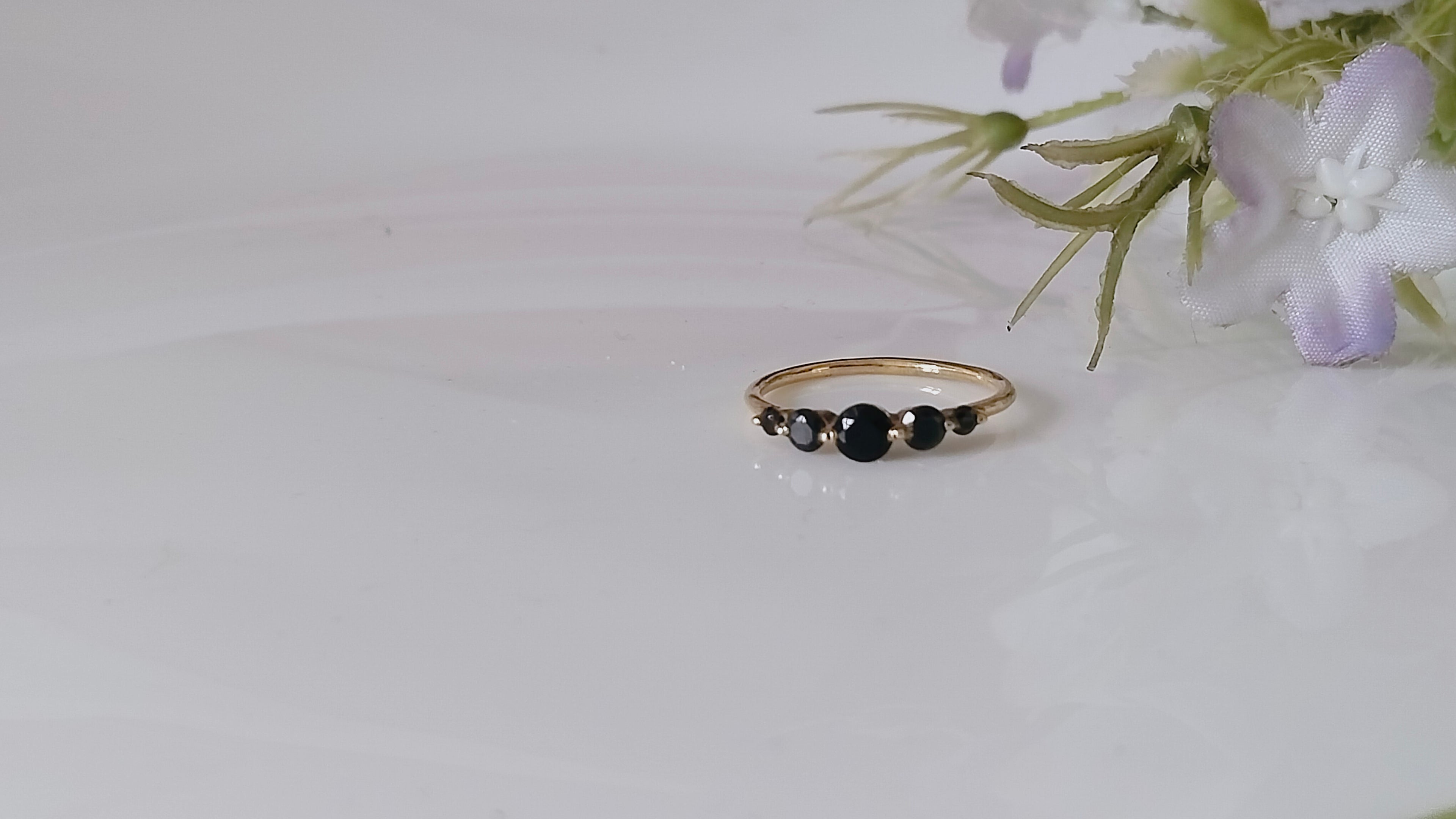 Yellow Topaz Baguette Rose Gold Ring, Minimalist Baguette Ring, Stacking Ring