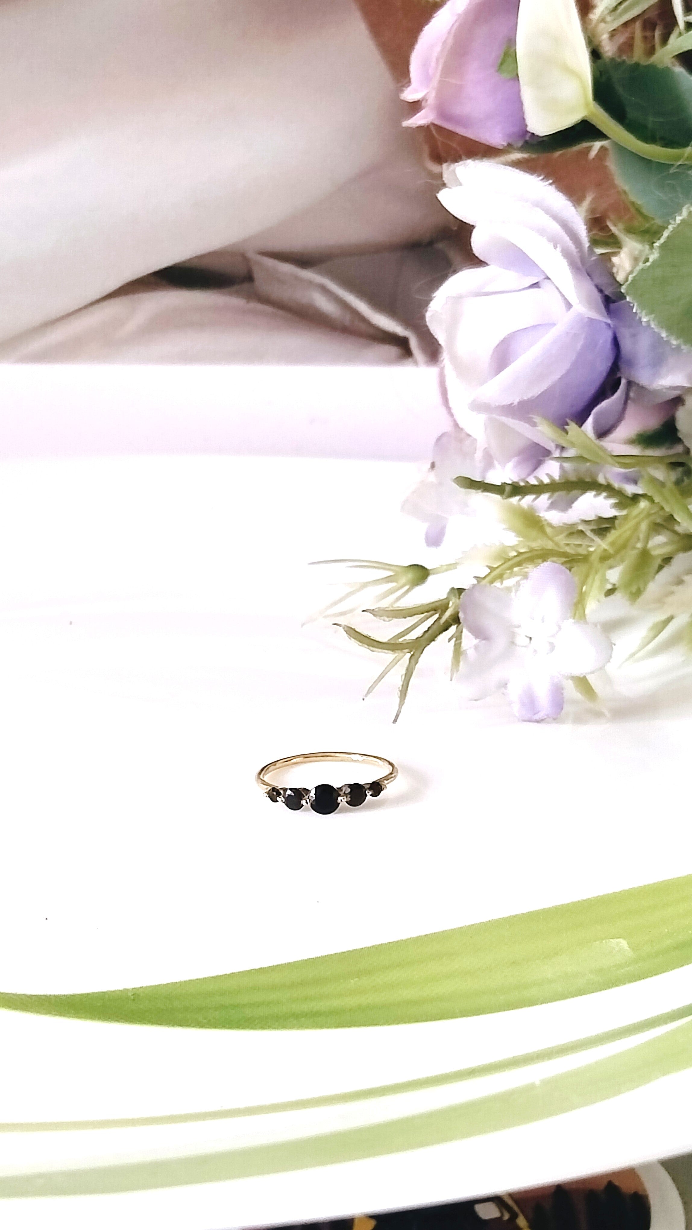 Black Onyx 14k Gold Ring, Dainty Stone Ring, Gift For Her, Personalized Gift
