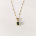 Emerald Minimalist Necklace, 14k Gold Emerald Necklace, Gift For Her