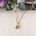 Yellow topaz 14k Gold Necklace, Minimalist Stone Necklace, Gift For Her