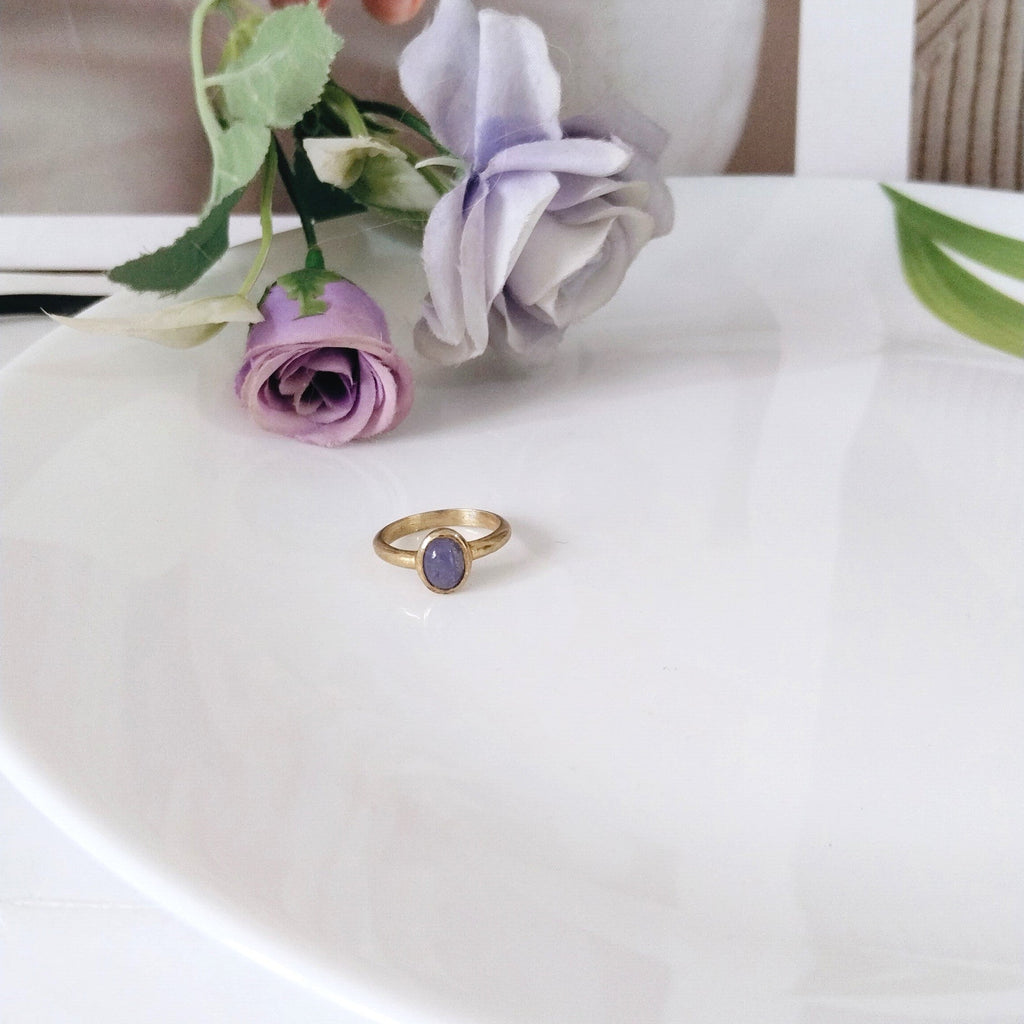 Blue Sapphire 14k Gold Ring, Minimalist Stone Ring, Gift For Her, Personalized Gift