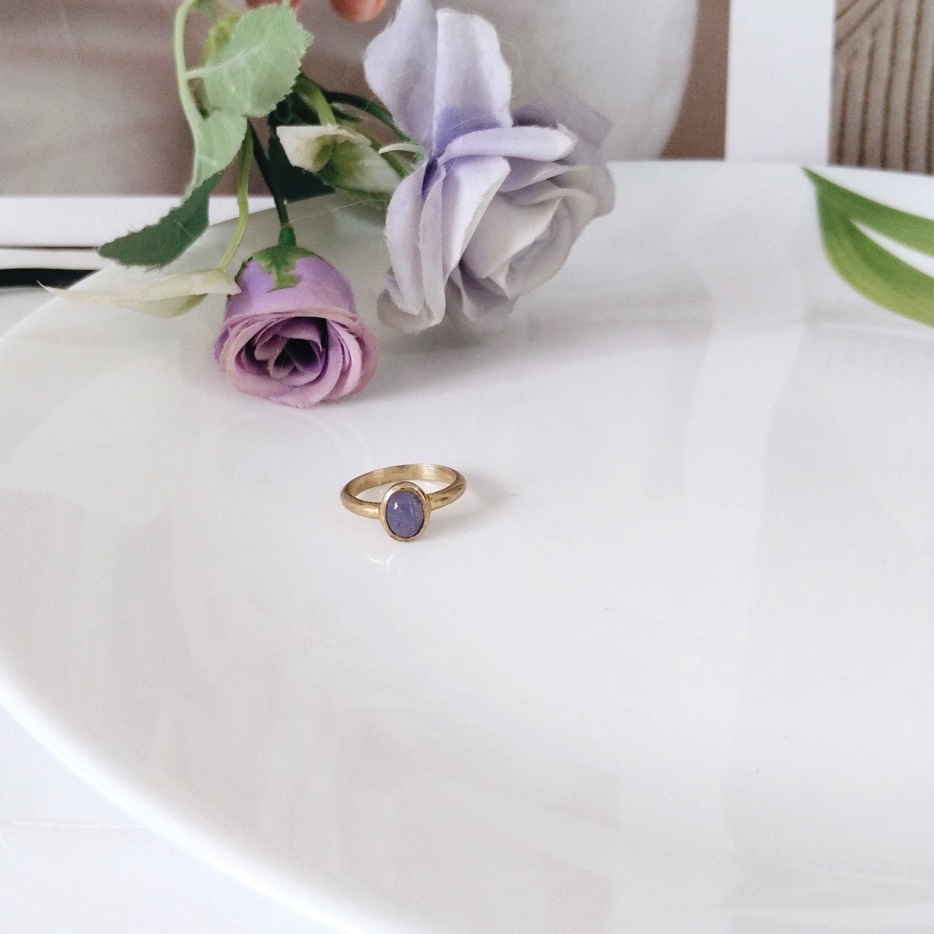 Blue Sapphire 14k Gold Ring, Minimalist Stone Ring, Gift For Her, Personalized Gift