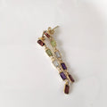 Multi Stone Baguette Earring, 14k Gold Earrings