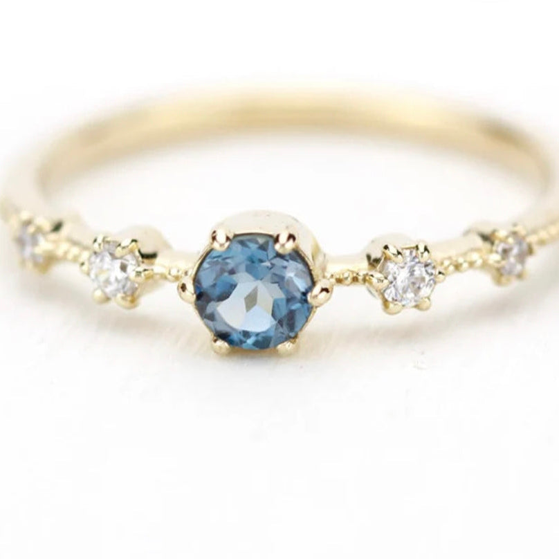 London Topaz 14k Gold Engagement Ring