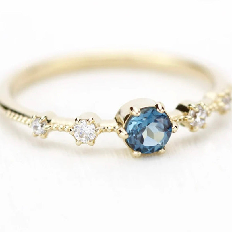 London Topaz 14k Gold Engagement Ring