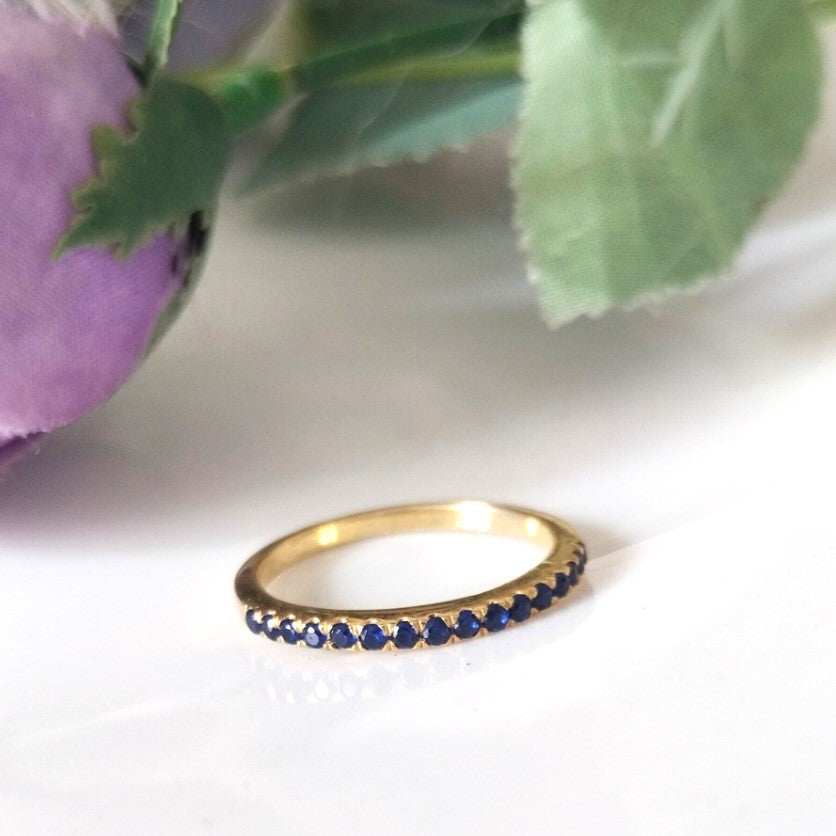 Blue Sapphire 14k Gold Ring, Minimalist Stone Ring, Gift For Her, Personalized Gift