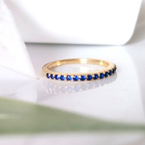 Blue Sapphire 14k Gold Ring, Minimalist Stone Ring, Gift For Her, Personalized Gift