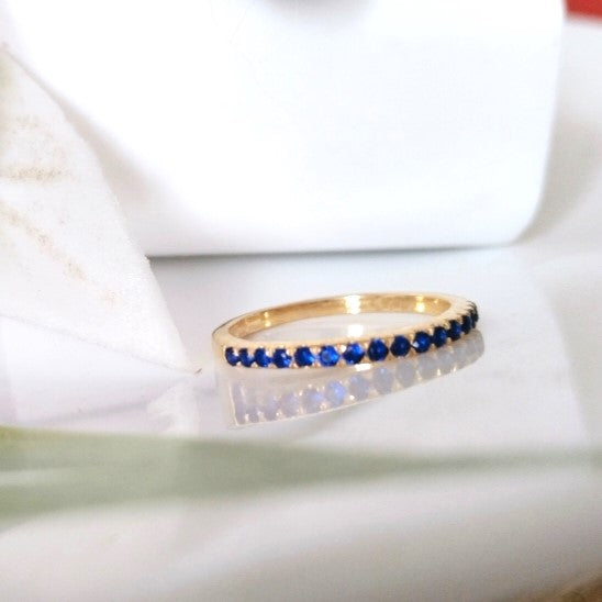 Blue Sapphire 14k Gold Ring, Minimalist Stone Ring, Gift For Her, Personalized Gift