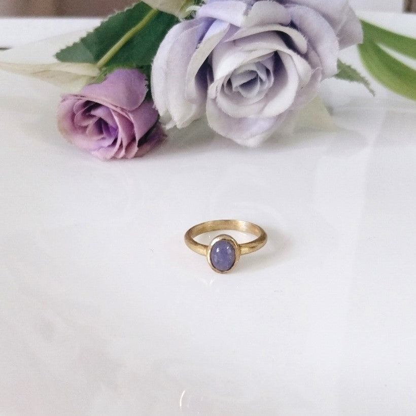 Blue Sapphire 14k Gold Ring, Minimalist Stone Ring, Gift For Her, Personalized Gift