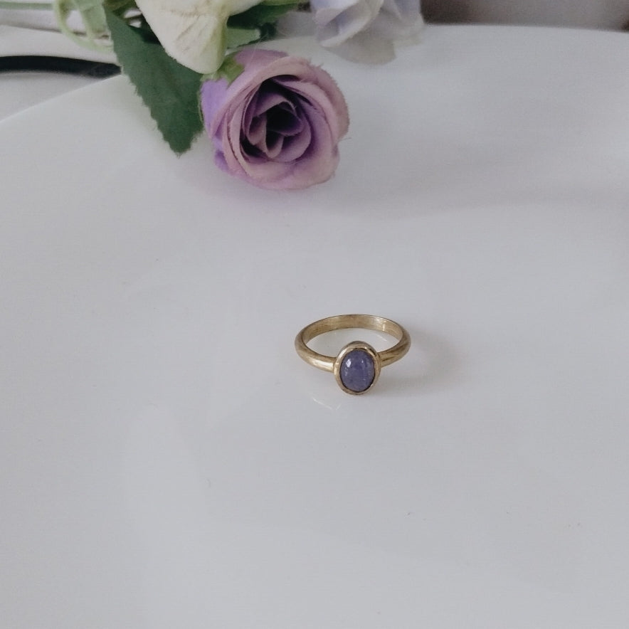 Blue Sapphire 14k Gold Ring, Minimalist Stone Ring, Gift For Her, Personalized Gift